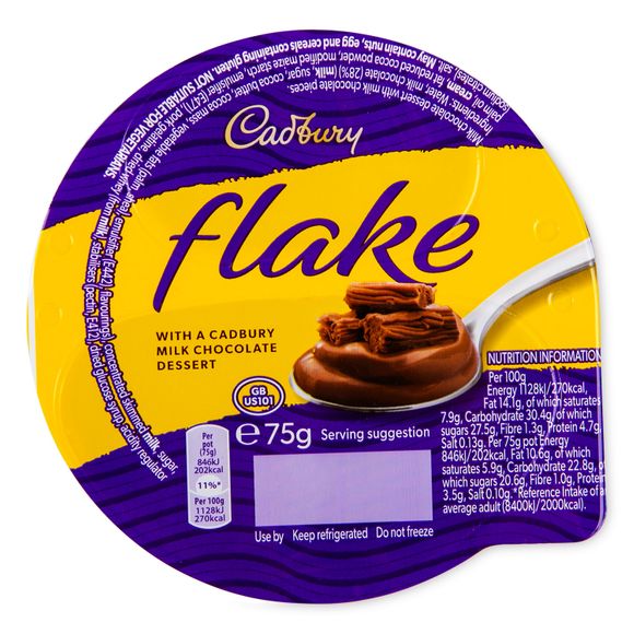 Cadbury Flake With A Milk Chocolate Dessert 75g